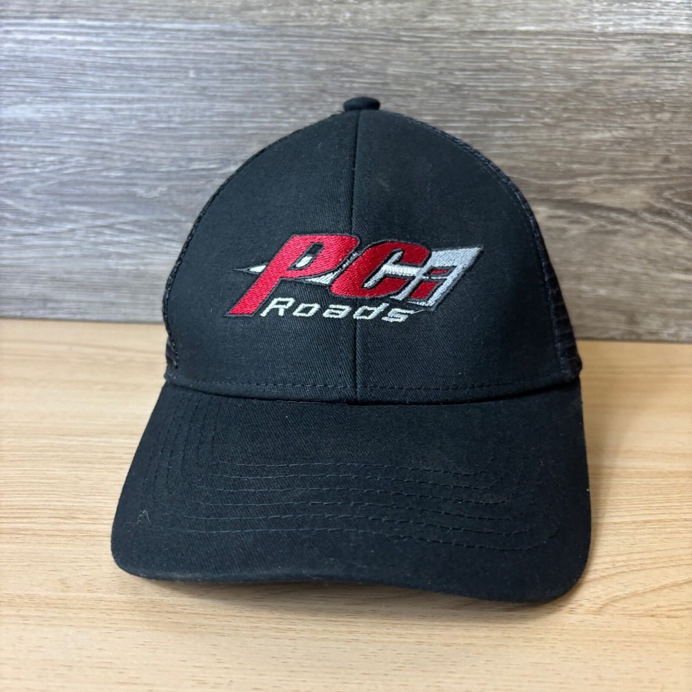 PCI Roads Hat Cap Strap Back Black One Size Adjustable